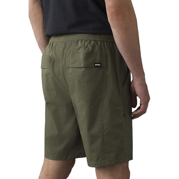 PrAna Double Peak E-Waist Shorts Men's XXL 8" Inseam Cargo Green Ripstop UPF 50+ - Picture 6 of 16